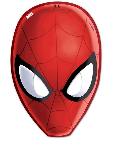 6 caretas  fiesta Spiderman