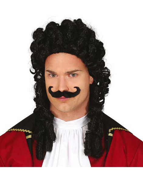 Peluca capitán pirata con bigote
