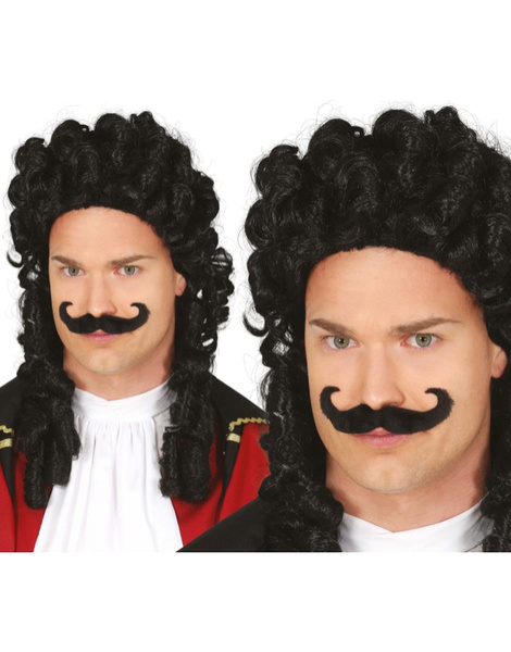 Peluca capitán pirata con bigote