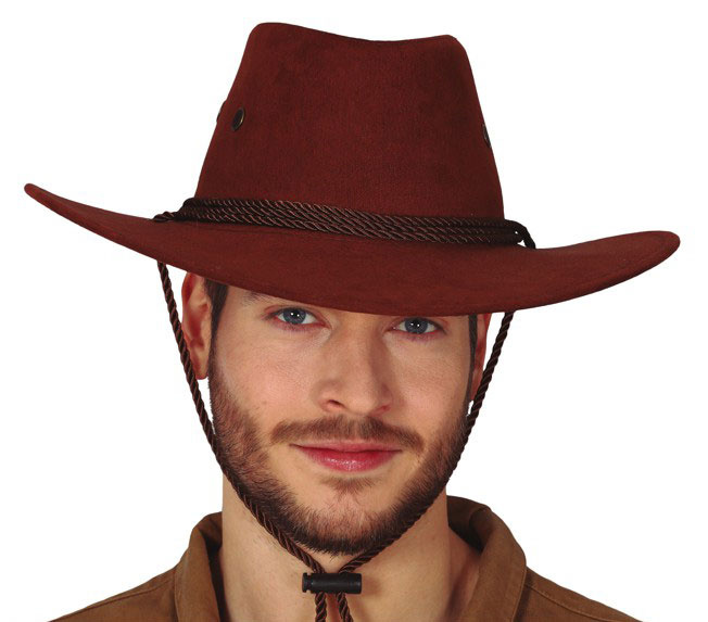 Sombrero vaquero marrón extra adulto