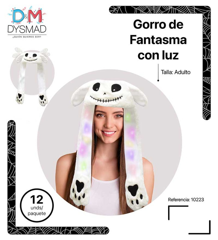 Gorro fantasma con luz