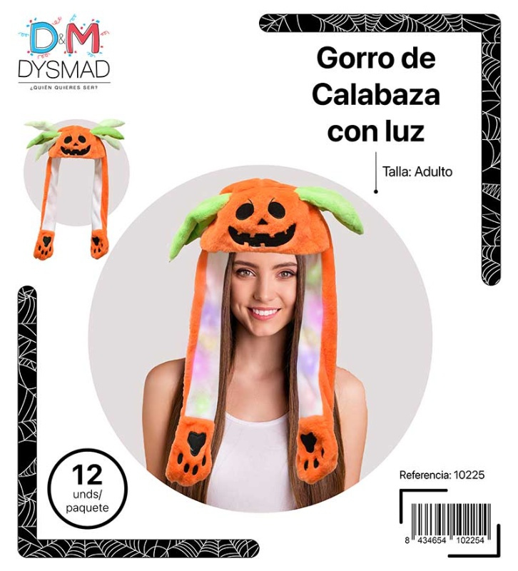 Gorro calabaza con luz
