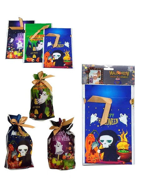 Bolsa caramelo con lazo halloween