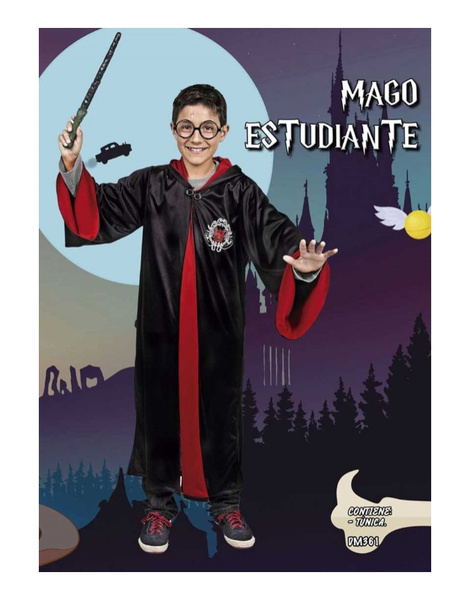 Disfraz Mago estudiante infantil