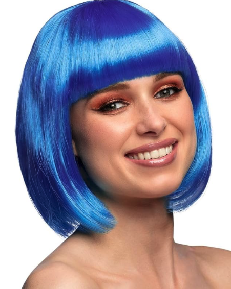 Peluca Cabaret azul