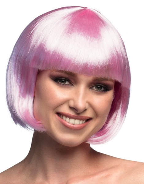 Peluca Cabaret rosa claro