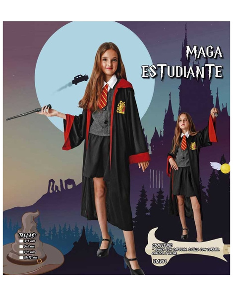 Disfraz Maga estudiante infantil