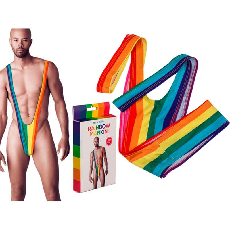 Mankini arco iris adulto T.unica