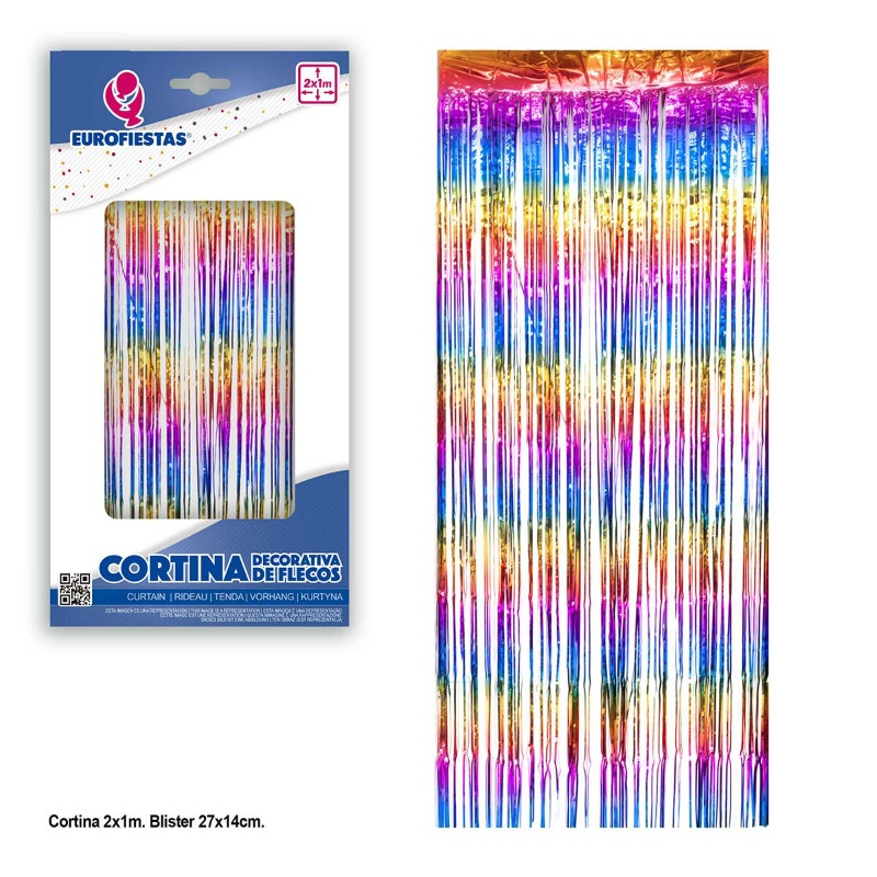 Cortina Flecos decorativa Tonos col.2x1M