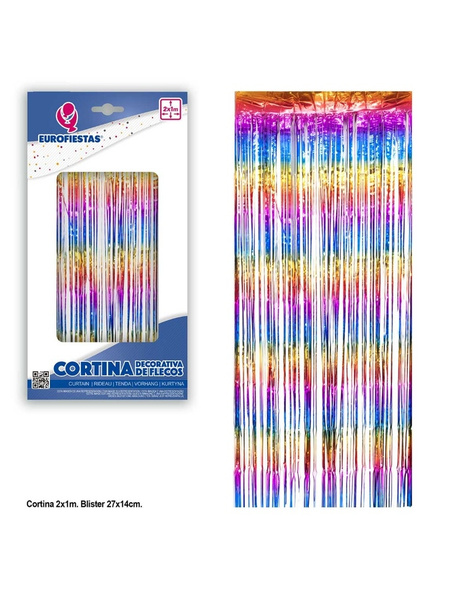 Cortina Flecos decorativa Tonos col.2x1M