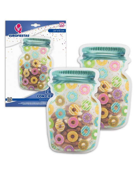 Bolsa Zip 2 pcs. bote donuts gr.