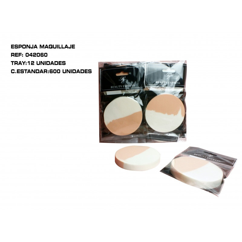 Esponja maquillaje látex bicolor