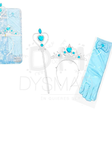 Conjunto princesa con guantes infantil