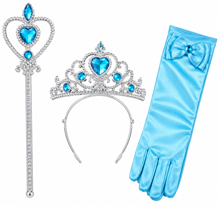 Conjunto princesa con guantes infantil