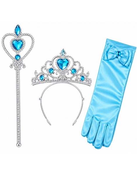 Conjunto princesa con guantes infantil