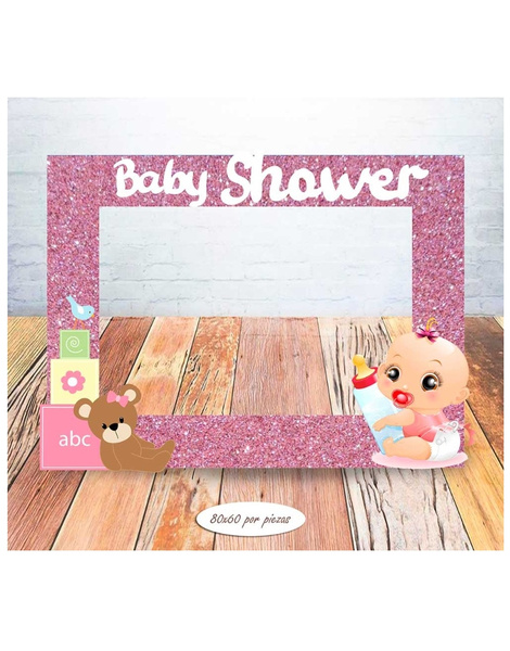 Marco 80x60 Baby Shower colores surt.