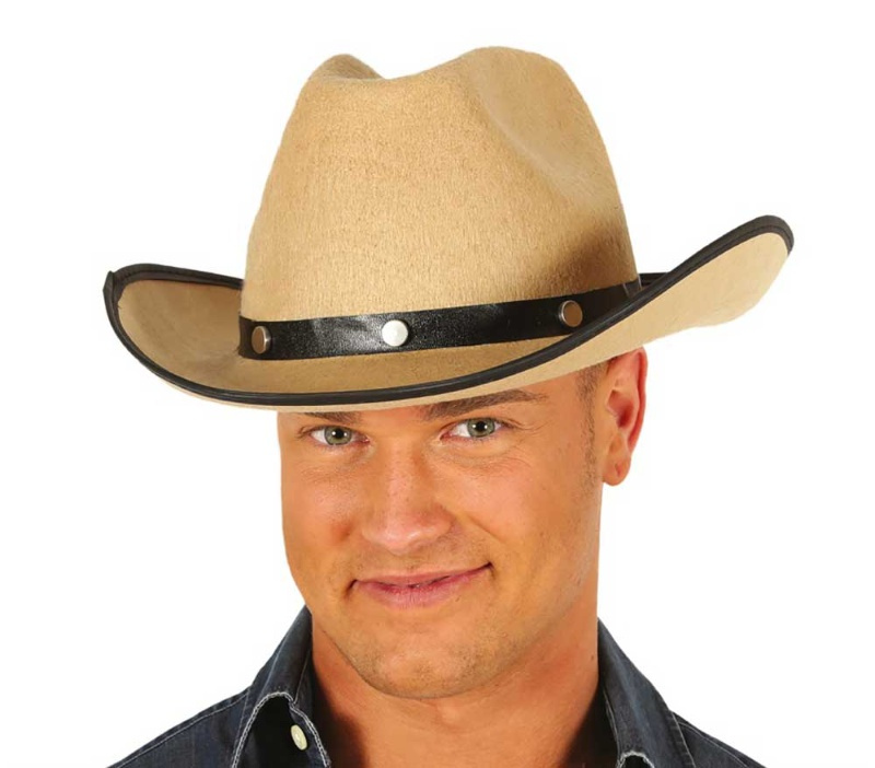 Sombrero vaquero fieltro marrón adulto