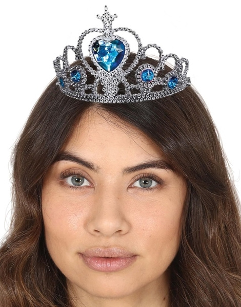 Diadema Princesa piedras azules