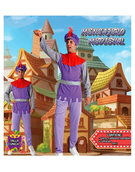 Disfraz mensajero medieval adulto