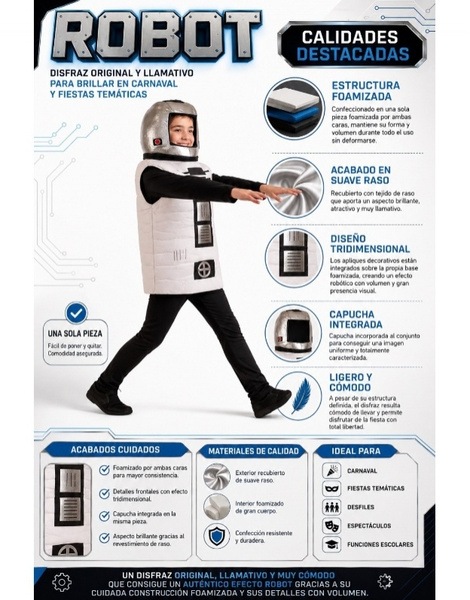 Disfraz Robot infantil 8/10 años