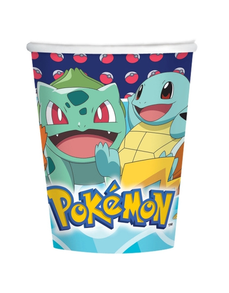 Vasos Pokemon desechables 250 ml. 8uds.