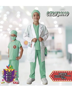 Disfraz cirujano infantil con bata Disfraz cirujano infantil con bata