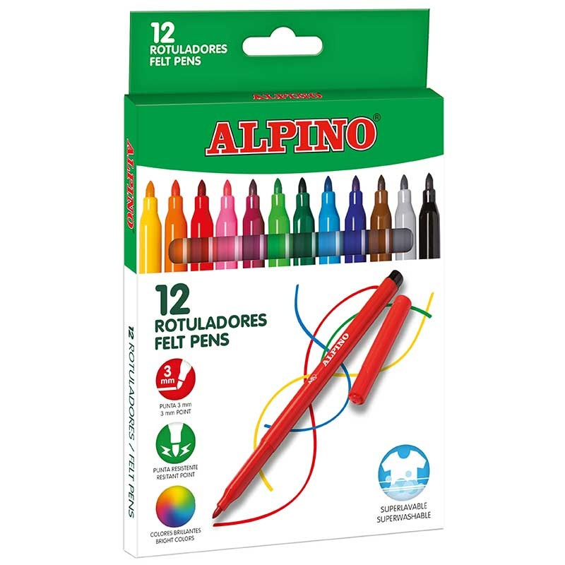 Rotuladores Alpino 12 uds