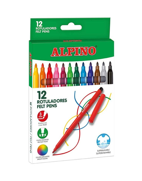 Rotuladores Alpino 12 uds