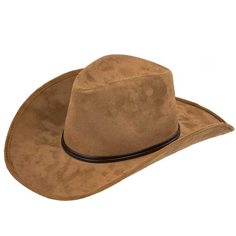 Sombrero vaquero marrón adulto lux