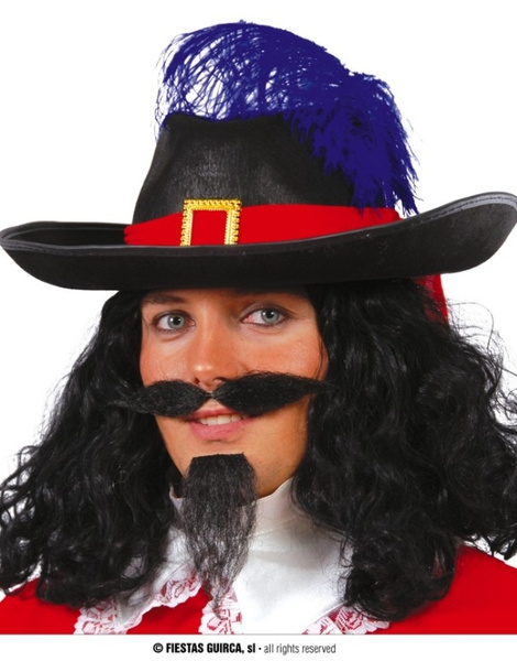 Sombrero Mosquetero negro adulto