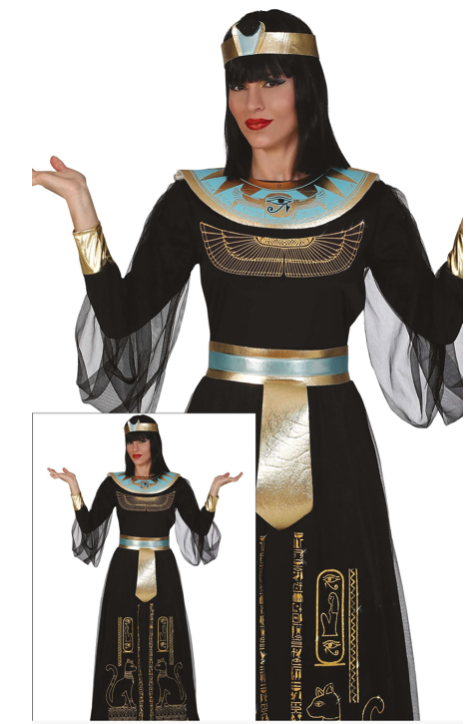 Disfraz Egipcia negra mujer