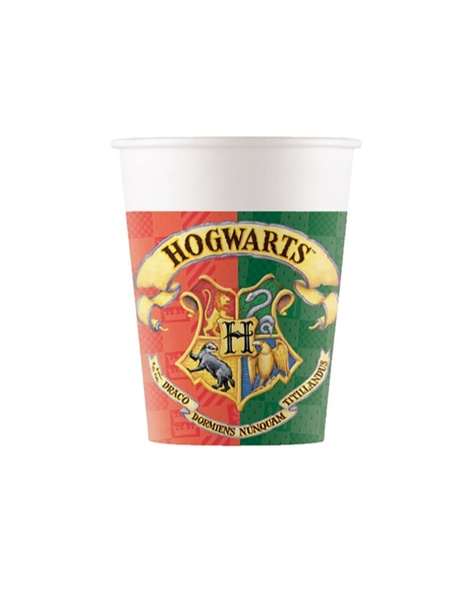 8 Vasos Harry Potter Hogwarts 20cl.