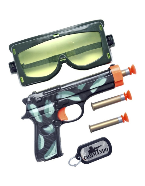 Set militar con pistola+gafas+accesorios