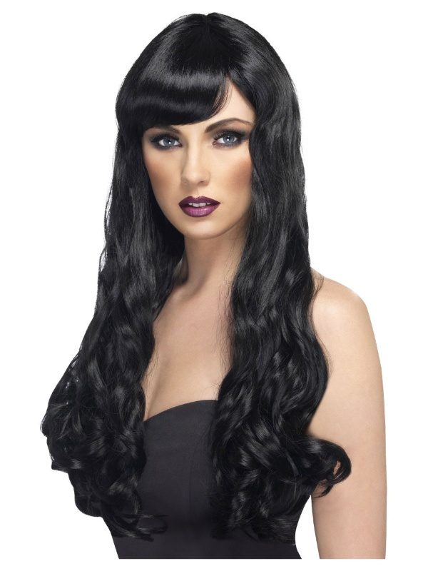 Peluca Desire con flequillo morena