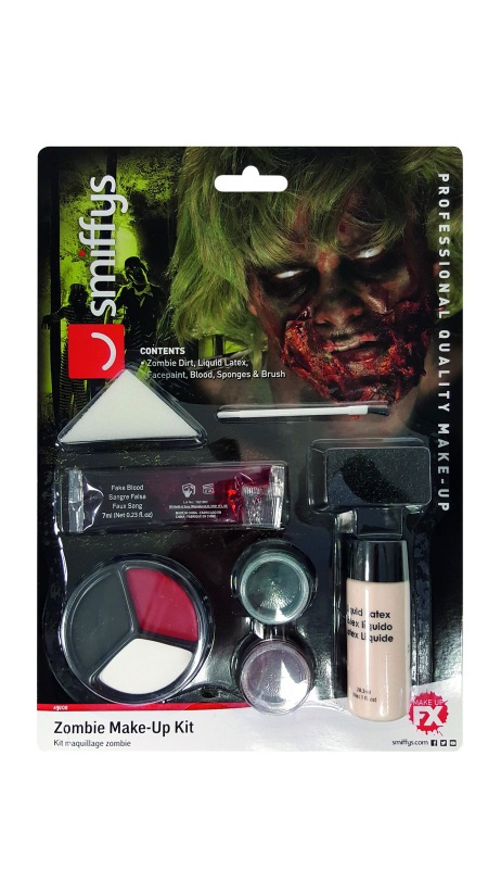 Kit maquillaje+sangre+látex zombie