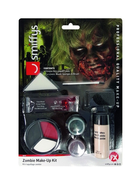 Kit maquillaje+sangre+látex zombie