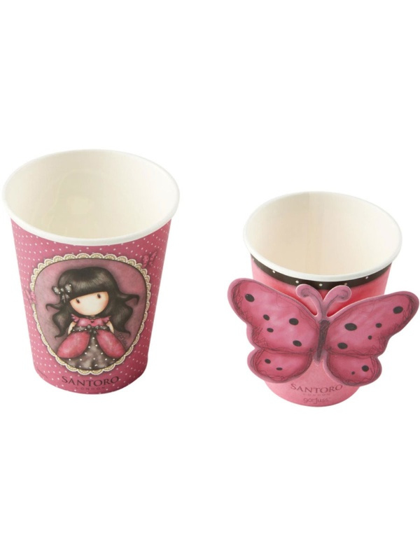 8 Vasos Santoro Ladybird desechables