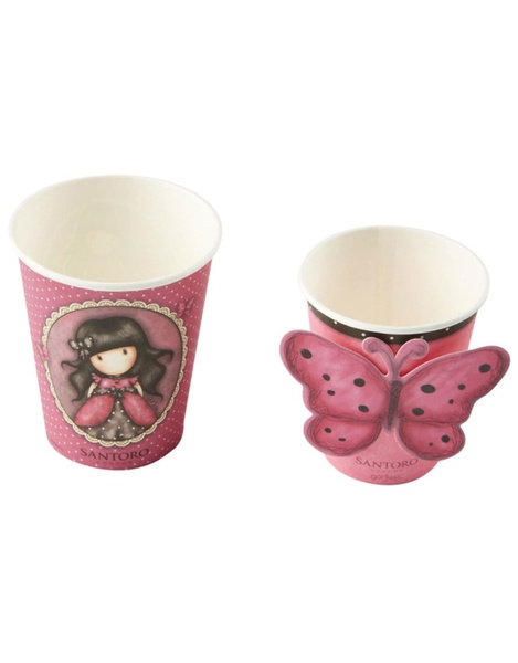 8 Vasos Santoro Ladybird desechables