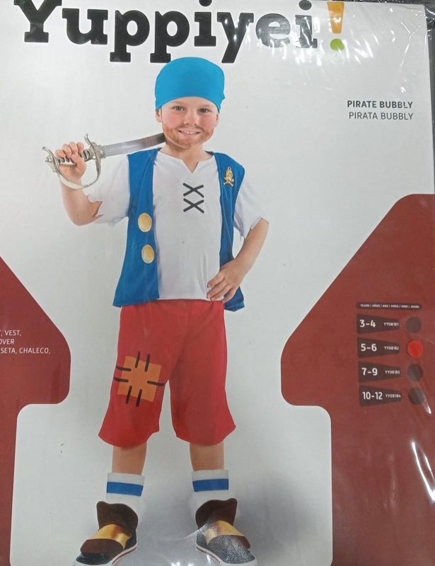 Disfraz Pirata Bubbly infantil oferta