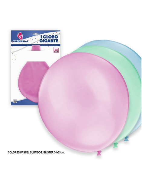 Globo látex gigante pastel 1M.