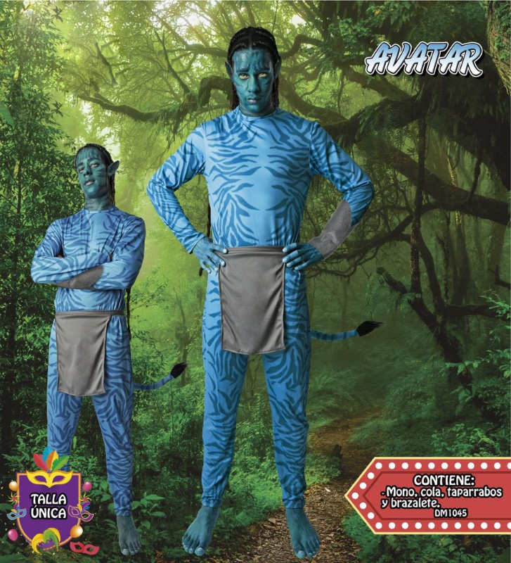 Disfraz Avatar azul adulto T.ML
