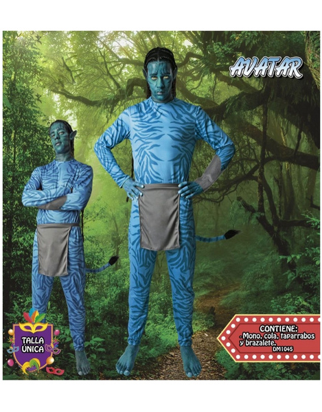 Abiertamente Motel Observación Disfraz Avatar azul adulto T.ML
