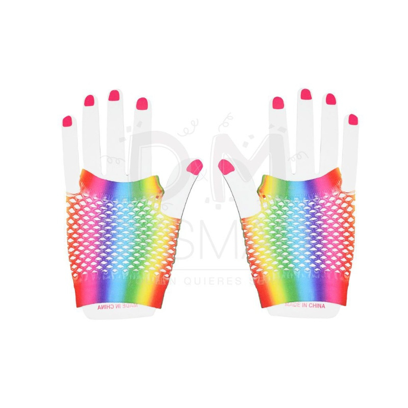 Guantes rejilla rainbow adulto