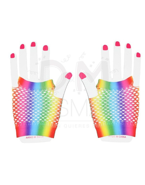 Guantes rejilla rainbow adulto