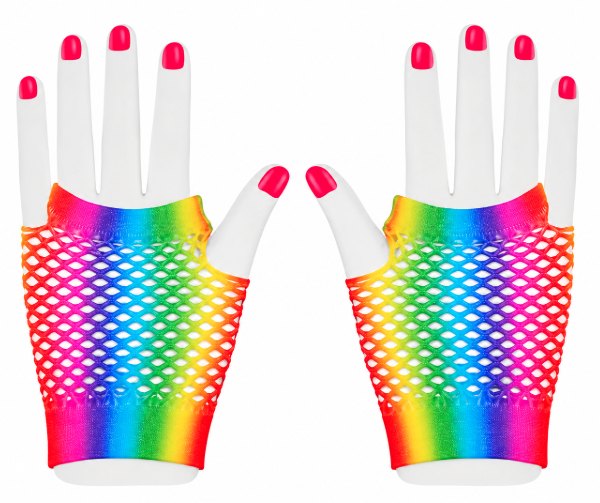 Guantes rejilla rainbow adulto