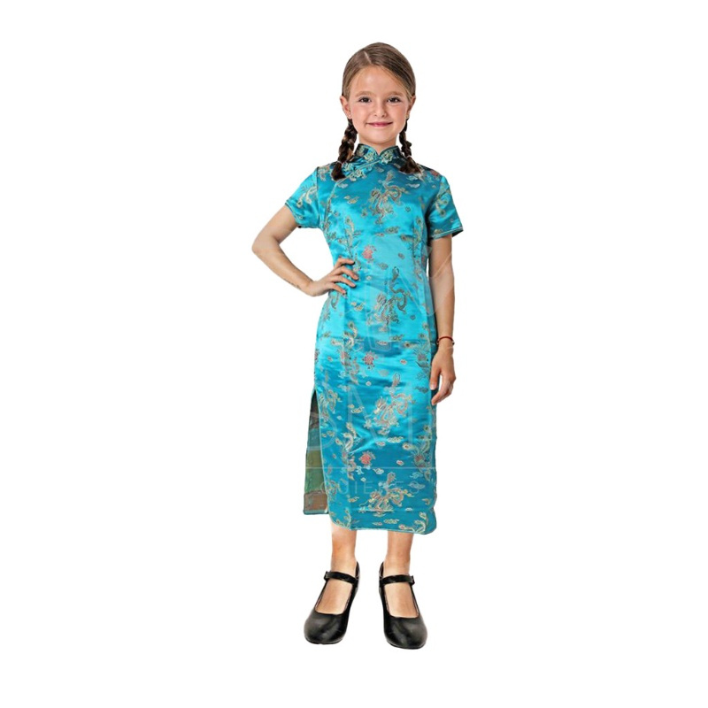 Kimono infantil manga corta azul