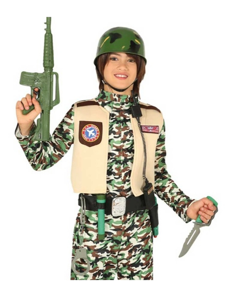 Cinturón militar con casco infantil