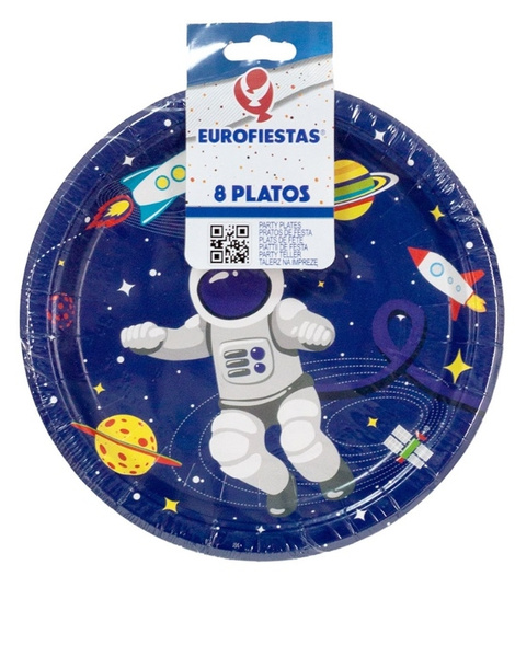 Platos Col. Astronauta 18 cms. 8 uds.