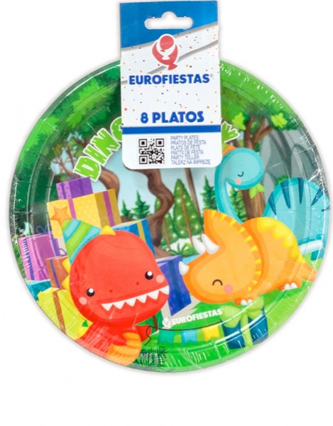 Platos Col. Dino 18 cms. 8 uds.