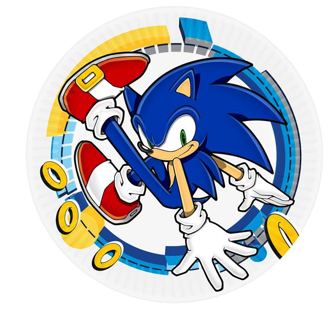 8 platos Sonic 23 cms.